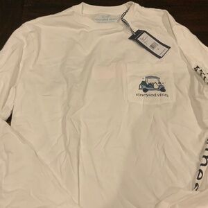 Vineyard Vines Men's Golf Cart Long-Sleeve Pocket Tee size small, nwt,msrp$49.50